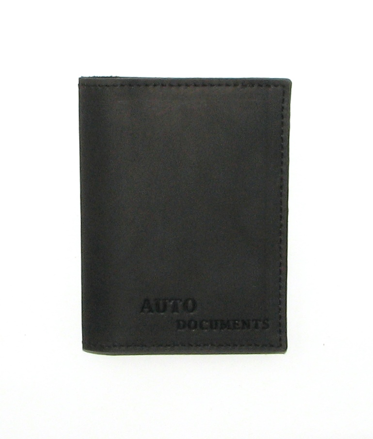 Шкіряна обкладинка для автодокументів DNK Leather DNK Auto H чорна